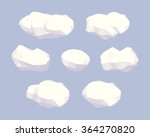 Clouds. 3d Lowpoly Isometric...