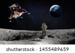 Moon Surface With Astronaut And ...