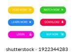 ui buttons. colored trendy flat ... | Shutterstock .eps vector #1922344283