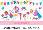 collection of photo booth props ... | Shutterstock .eps vector #1635276916