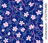 sakura in bloom seamless... | Shutterstock . vector #1722791380
