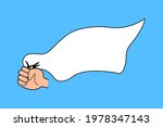 hand holding a white flag... | Shutterstock .eps vector #1978347143