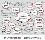 set of cute hand drawn speech... | Shutterstock .eps vector #1898899489