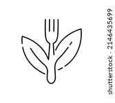 vegan icon line symbol.... | Shutterstock .eps vector #2146435699