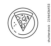 vegetarian and vegan pizza food ... | Shutterstock .eps vector #2146436453