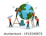 healing the world is done in a... | Shutterstock .eps vector #1915240873