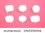 3d Pink Speech Bubble Chat Icon ...