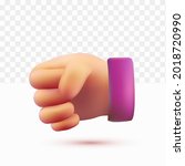 3d hands clenched. rock pose.... | Shutterstock .eps vector #2018720990