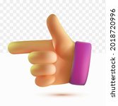 shooting hand hands gestures 3d ... | Shutterstock .eps vector #2018720996