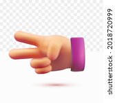 hands gestures 3d cartoon... | Shutterstock .eps vector #2018720999