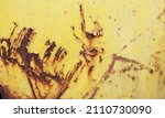 old yellow metal surface. rusty ... | Shutterstock . vector #2110730090