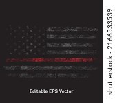 distressed thin red line... | Shutterstock .eps vector #2166533539