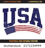 usa flag t shirt vector design  ... | Shutterstock .eps vector #2171154999