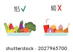 food choice  vegetables  fruits ... | Shutterstock .eps vector #2027965700
