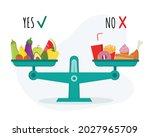 scales with vegetables and... | Shutterstock .eps vector #2027965709