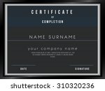 vector certificate template... | Shutterstock .eps vector #310320236