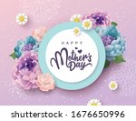 mother's day greeting card with ... | Shutterstock .eps vector #1676650996