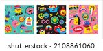 set of 3 birthday colorful... | Shutterstock .eps vector #2108861060