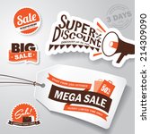 set of sale design elements | Shutterstock .eps vector #214309090
