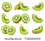kiwi fruit isolated on the white background.