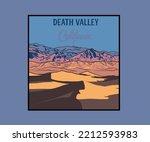 death valley national  park california  illustration for print design