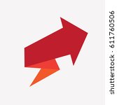 red arrow design for... | Shutterstock .eps vector #611760506