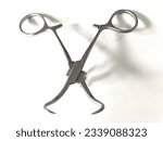 Small photo of Doek Clamp or Babcock clamps are tool used to clamp cloth, especially surgical cloth which is a cloth with a hole in the middle that is placed over the body to be operated on.