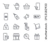 set of shopping and market icon.... | Shutterstock .eps vector #1913182933