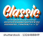 classic 3d bold script font ... | Shutterstock .eps vector #1326488849