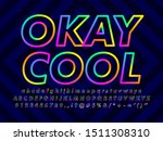 minimalist colorful font text... | Shutterstock .eps vector #1511308310