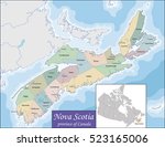 map of nova scotia | Shutterstock .eps vector #523165006