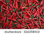 Red Chillies Background,Selective focus                               