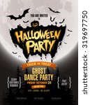 halloween party. vector... | Shutterstock .eps vector #319697750