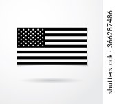 black and white american flag.... | Shutterstock .eps vector #366287486