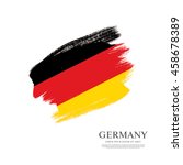 flag of germany made in brush... | Shutterstock .eps vector #458678389