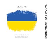 flag of ukraine  brush stroke... | Shutterstock .eps vector #551197096