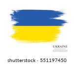 flag of ukraine  brush stroke... | Shutterstock .eps vector #551197450