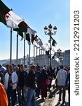 Small photo of Algiers, Algeria - November 1, 2017: Celebration of the 63rd Anniversary of the Outbreak of the Algerian Revolution November 1st, 1954 in Algiers City.