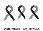 set of vector black awareness... | Shutterstock .eps vector #1262095066