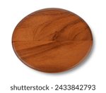 Oval shape wood tray isolated...
