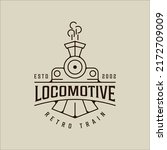 locomotive line art logo vector ...