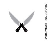 knife icon symbol. vector... | Shutterstock .eps vector #2026197989