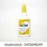 Bottle of white glue isolated...