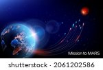 dark blue futuristic background.... | Shutterstock .eps vector #2061202586