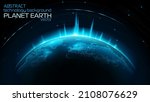 vector. map of the planet.... | Shutterstock .eps vector #2108076629