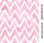 Chevron Of Pink Color On White...