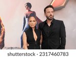 Small photo of Ben Affleck and Jennifer Lopez at the Los Angeles premiere of 'The Flash' held at the Ovation in Hollywood, USA on June 12, 2023