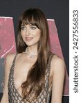 Small photo of Dakota Johnson at the Los Angeles premiere of 'Madame Web' held at the Regency Village Theater in Westwood, USA on February 12, 2024.