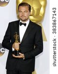 Small photo of Leonardo DiCaprio at the 88th Annual Academy Awards - Press Room held at the Loews Hollywood Hotel in Hollywood, USA on February 28, 2016.