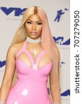 Small photo of Nicki Minaj at the 2017 MTV Video Music Awards held at the Forum in Inglewood, USA on August 27, 2017.